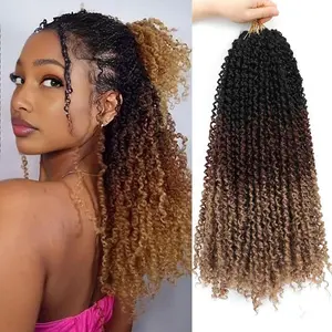 Yanky Twist Crochet Hair 16 Inch 8 Packs Yanky Passion Twist Crochet Hair Crochet Hair Pre Looped Spring Twists Hair Pre-twisted Fluffy Mini Crochet Twists Hair Crochet Braids Hair (1B/30/27)