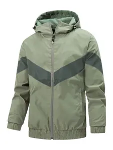 Men's Spring Summer Jacket Coats with Reflective Stripes, Casual Street Style Outerwear, Lightweight Breathable Design, Perfect for Daily Wear