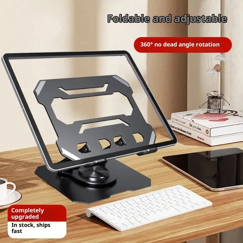 Universal Metal Mobile Phone Stand, Tablet Stand, Multi-angle Adjustable 360° Rotation, Non-slip Metal Phone Stand Compatible with All Smartphones and Tablets