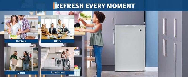 【GARVEE】3.0 Cu.Ft Upright Freezer with Reversible Door & 7-Temp Control – Compact Energy-Efficient Freezer for Apartments, Dorms, Offices – White