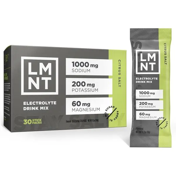 LMNT Zero Sugar Electrolytes - Citrus Salt | Drink Mix | 30-Count LMNT Zero Sugar Electrolytes - Citrus Salt | Drink Mix | 30-Count