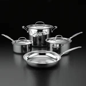 Chef's Classic 7 Piece Stainless Steel Cookware Set