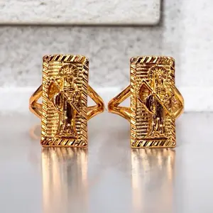 Ring of the Holy Death also known as the Grim Reaper, for women and men, plated in 14k gold