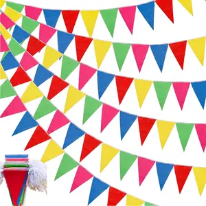 Colorful Triangle Pennant Banner Flags Kit - 720Pcs, 1020ft Multicolor Bunting String Garland for Birthday Party, Outdoor Event Decor (Tools & Hardware Hand Tools Accessory)