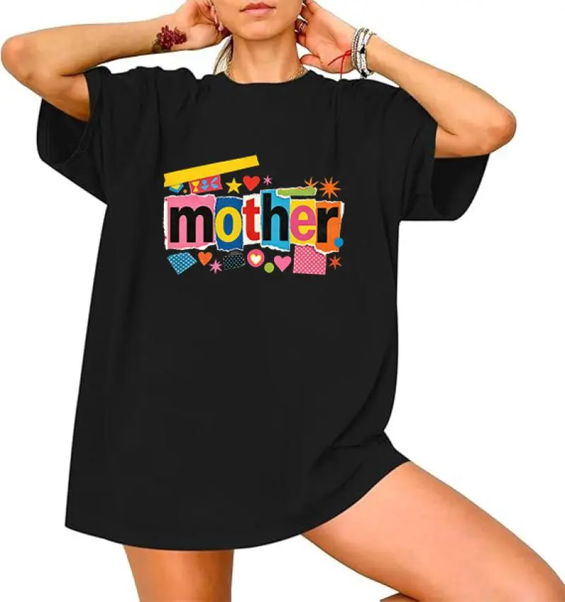 Graphic Tee - Mother Gothic tshirt, trendy alternative metal core tee, old english mother tshirt, oversized mom tee, goth mom