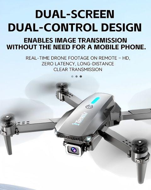 Professional Foldable Quadcopter Drone with HD Camera and Screen Remote Control, No Mobile Phone Needed, Stable Flight, Portable Design, Ideal Gift for Kids, Adults and Family Outdoor Flying on Christmas & Halloween