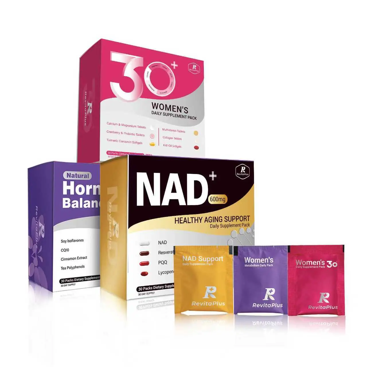 RevitaPlus Women’s 3 Boxes Wellness Bundle | Hormone, NAD+ Energy & Beauty Support | 30-Day System RevitaPlus Women’s 3 Boxes Wellness Bundle | Hormone, NAD+ Energy & Beauty Support | 30-Day System