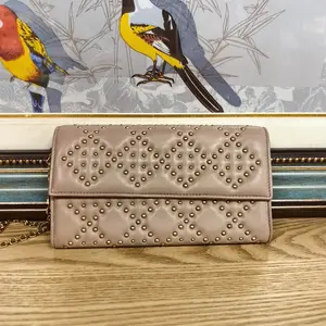 Pre-owned Dior Addict Classic WOC Chain Bag Dry Rose Color Rivet Details Luxury Clutch Crossbody Bag with Studded Design