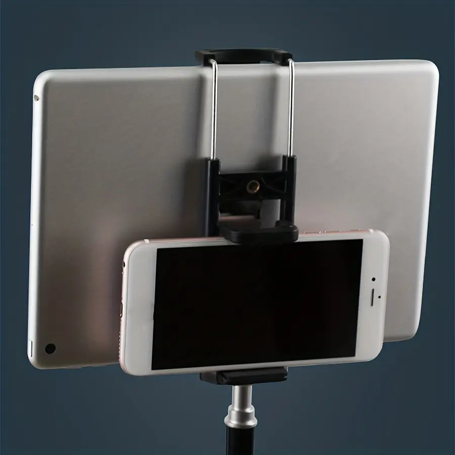 Tripod Mount Adapter,Universal Smartphone Cellphone Tablet Adjustable Phone Holder Stand With 1/4'' Screw Mount, Compatible For Apple IPhone IPad Android Surface Pro And More