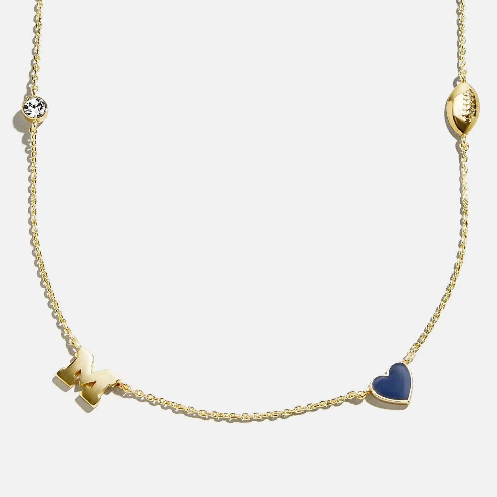 University of Michigan Spaced Charm Necklace - University of Michigan