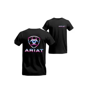 T-shirt - Modern Gradient Logo Design, Stylish And Bold, Perfect For Outdoor And Country Enthusiasts, Casual Wear, able, Summer, Unisex