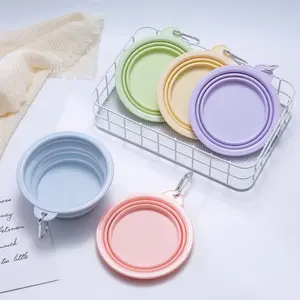 Portable Pet Water Bowl, 1 Count 350ML Foldable Pet Water Bowl, Pet Drinking Bowl, Pet Feeding Supplies for Outdoor Travel, Dog & Cat Accessories