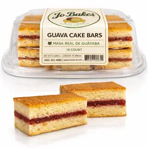 JO BAKES Masa Real de Guayaba, 10-Count Pack - Guava Cake Bars Snack