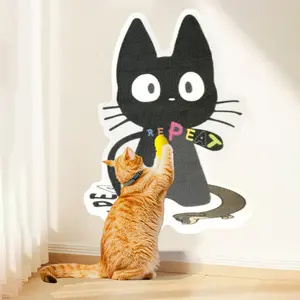 REPET Wall mounted cat scratching board, thickened, durable, wear-resistant, and shavings resistant, protecting furniture from cat scratching. !!Please note this is a traceless design, no strong glue and you can add extra glue to fix it in place!!!