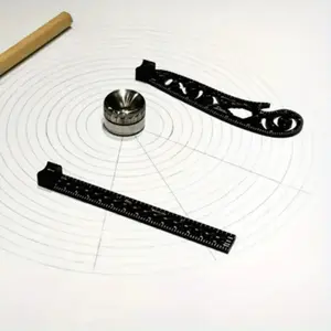 Magnetic Drawing Compass, Multi-Purpose Art & Office Tool with Precision Ruler, Circle Guide, Iron Design
