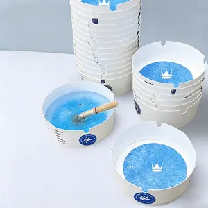 Disposable Ashtray Thick Hardened, For Office Home Car Use, Anti-Flying Ash With Smoke Extinguishing Sand, Portable Clean Hygienic Lazy Extinguishing Tool