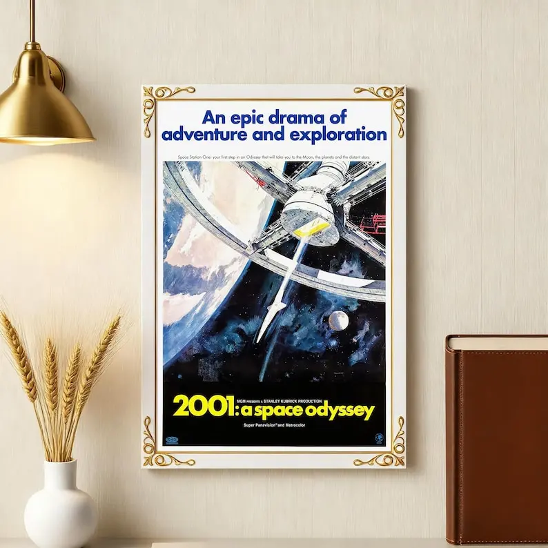 2001 A SPACE ODYSSEY Movie poster, art print, vintage movie poster, room decor, wall decor, art poster gift, unframed