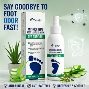 Foot Spray with Tea Tree Oil, Foot Care Dry Feet Plantar Moisturizing Deodorant, Advanced Foot and Nail Spray