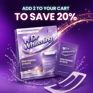 Dr.Whitening Purple Teeth Whitening Strips Safe for Enamel Non Sensitive Teeth Whitening Peroxide-Free