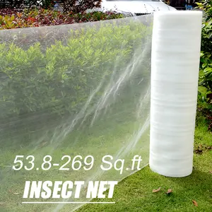 1Pc 60 Mesh Garden Bug Netting 53.8-269 Sq ft Insect Barrier for Protecting Vegetables Fruits Flowers & Agricultural Crops Multiple Sizes