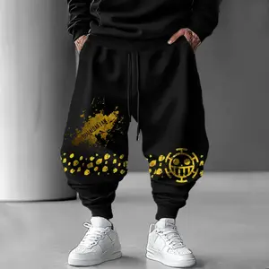 Unisex Trafalgar Law Jogger Pants, One Piece Sweat Pants, Law Luffy Cotton Pant For Fan, Anime Lover