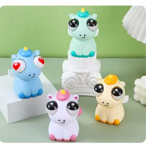 Stress Relief Unicorn Toy, Large-Eyed Horse Design, Fun Squeeze Stress Ball, Perfect Gift for Kids & Adults, Relieve Anxiety & Boredom