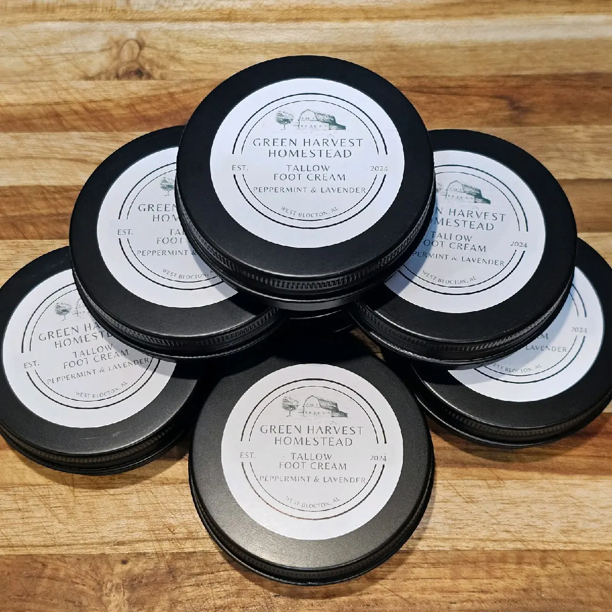 Peppermint & Lavender Tallow Foot Cream - 2oz Tin- Natural Moisturizer for Dry & Cracked Feet