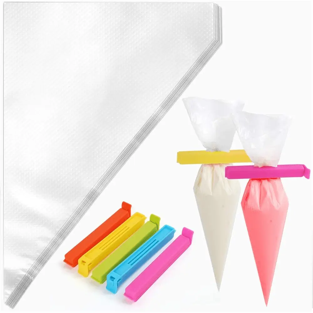 1Set Non-Slip Disposable Pastry Bag 10 Inch Piping Bags, Thick Tipless Piping Bags,for Royal Icing, Cookies, Cake Decorating