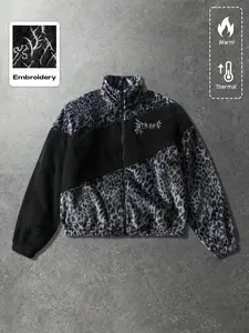Men's Zipper Letter Graphic Windbreaker Jacket, Outdoor Parka Coat, Winter Jacket, Casual Streetwear, Fall & Winter Fashion, Long sleeves, Outerwear, Menswear