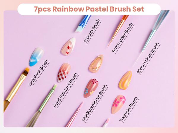 Beetles Nail Art Brushes Set Gel Polish Nail Art Design Pen Painting Tools Fingernail Brush Nail Cleaning Brush Nail Art Liner Brush and Nail Dotting Pen Salon Gift for Girls Women