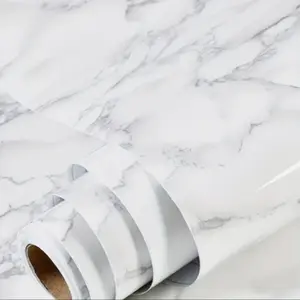 1 Roll 3D Calacatta Paper, Minimalist Embossed Fireproof Covering, Marble Pattern Wallpaper Ideal for Cafe Table Design, Durable & Stylish Material