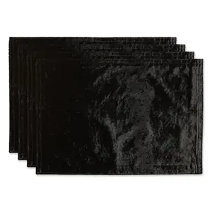 Design Imports Set of 4 Velvet Placemats