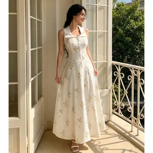 Modern Vintage Floral Button-Down Maxi Dress Sophisticated Parisian Summer Outfit | S-XL Inclusive Fit | Perfect for Brunch, Date Night & Garden Parties