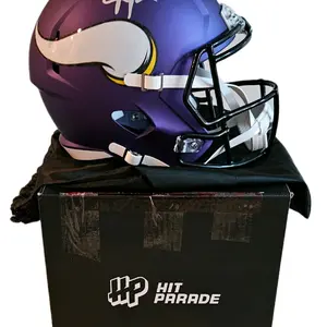 Justin Jefferson AUTO FULL Size Replica Helmet Beckett Cert VIKINGS