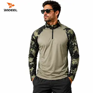 RODEEL 913 Quarter Zip Long Sleeve Shirts Men UPF 50+ Sun UV Protection Lightweight Quick Dry Moisture Wicking Breathable Cooling Athletic Activewear for Outdoor Sports Gym Hiking Camping Running Fishing Hunting Boating Construction Menswear summervibes