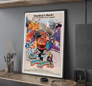 Smokey and the Bandit III Movie Poster, High Quality Prints, Wall Art, Home Decor, Perfect Gift, Unframed Poster