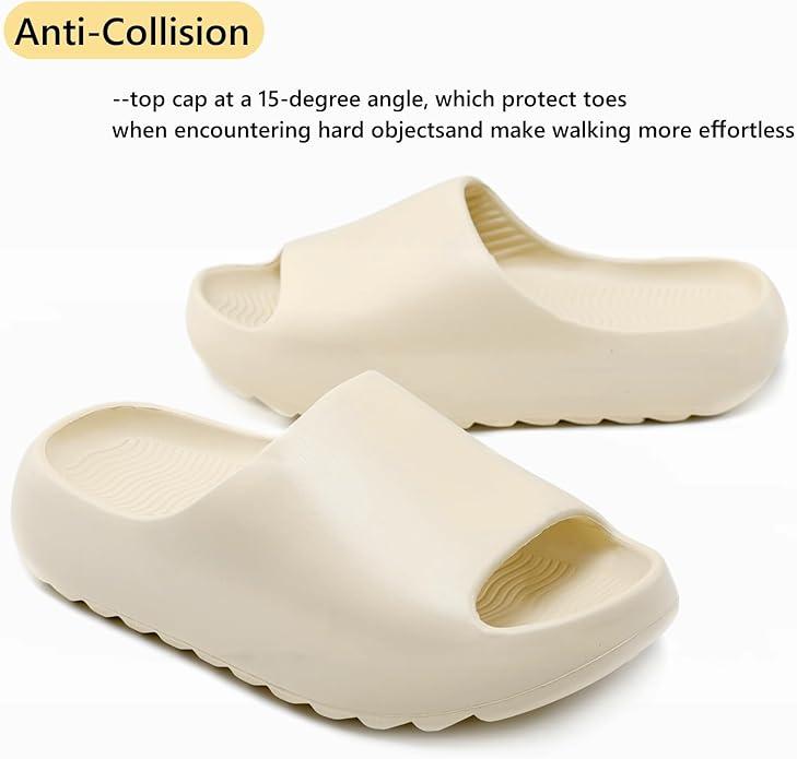 Lumubby Pillow Slippers for Women & Men Non-Slip Quick-Drying EVA Material Ultra Cushion 1.7-inch Thick Sole Breathable Anti-Slip Textured Style Shower Slides Lumubby Pillow Slippers for Women & Men Non-Slip Quick-Drying EVA Material Ultra Cushion 1.7-inch Thick Sole Breathable Anti-Slip Textured Style Shower Slides