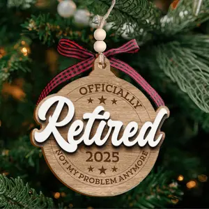 Retirement Gift, Wooden Hanging Ornament, Retirement Party Gift, Gift for Colleagues, Friends, Family, Thank You Gift for Birthday, Party, Decor, Hanging Decoration, Home Decor Ornament