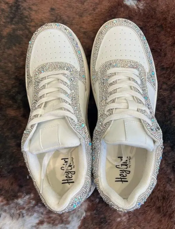 Clear Rhinestone Sneakers