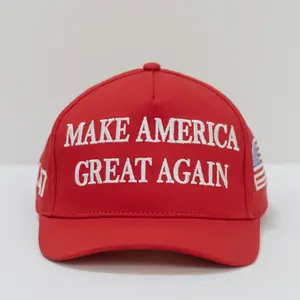America Great Embroidered Adjustable Unisex Red Baseball Cap