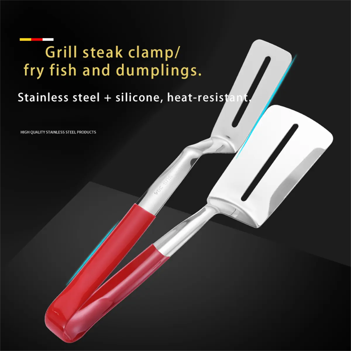 Stainless Steel Frying Spatula Clip, Food Clip, BBQ Clip, Bread Clip ...