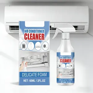 Air Conditioner Cleaner Foam, No-Disassembly No-Rinse Formula for Wall-Mounted AC Units, Removes Odors & Scale, Deep Cleaning Foam Spray
