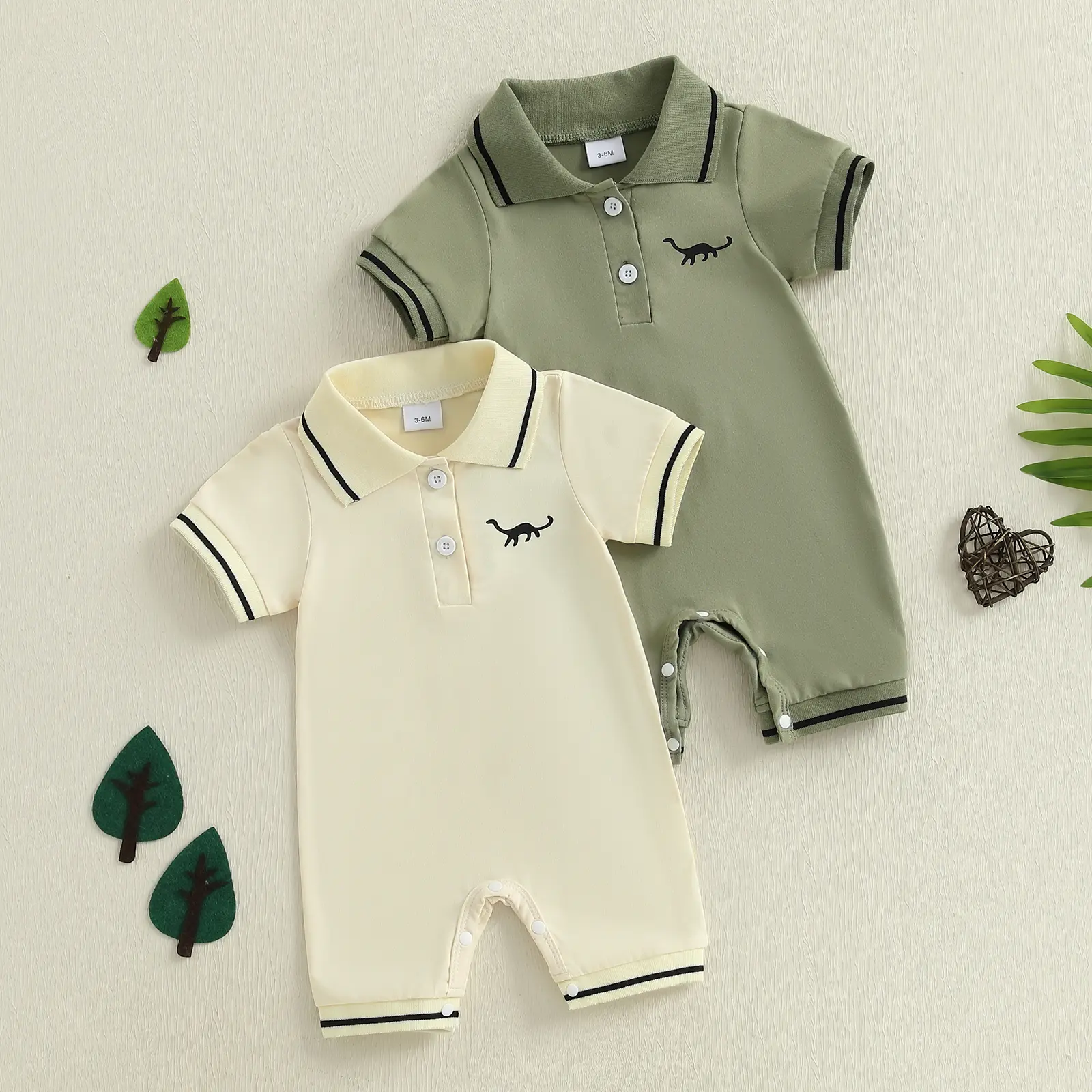 Baby Boy Dinosaur Polo Romper Clothes Infant Short Sleeve Jumpsuit Outfits Cute Newborn Summer Onesie Baby Boy Dinosaur Polo Romper Clothes Infant Short Sleeve Jumpsuit Outfits Cute Newborn Summer Onesie