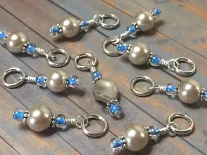 Almond Pearl Snag Free Stitch Marker Set, US3-US15