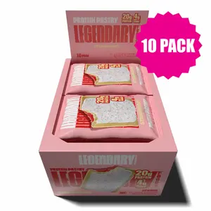 Legendary Legend Strawberry Protein Pastry - 20g Protein, 4g Net Carbs, 20g Snack - 10 pack Legendary Legend Strawberry Protein Pastry - 20g Protein, 4g Net Carbs, 20g Snack - 10 pack
