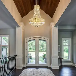 Golden Crystal Chandeliers 23.6 Inches Elegant Design Decorative Lighting from China Chic Lighting for Sophisticated Decor Perfect for Enhancing Your Space Exclude Bulbs