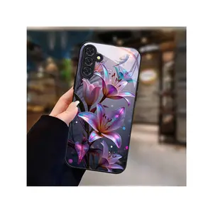 1 PC Tempered Glass Phone Case For Samsung Galaxy Suitable for iPhone17/iPhone17 air/iPhone17 pro/iPhone17 pro max/16 Pro Max/15 Pro Max/14 Pro Max/13 Pro Max/12 Pro Max/11 Pro Max , Compatible With Samsung Galaxy Series A54/A53