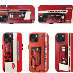 Red Tractor Tough Phone Case, Farmer Phone Case, Case Suitable for iPhone 17-11 Pro Max/Plus and  Samsung Galaxy S23-25