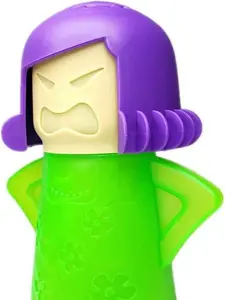 Angry Mom Microwave Cleaner, Mad Mama Microwave Steam Cleaner, Just Add Vinegar and Water, Easily Cleans the Crud in Minutes (Green) Kitchen  Utensils Lemon Holes