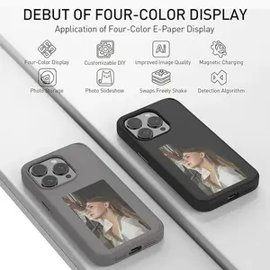 Smart Ink Phone Case for iPhone 13 pro max, Smart Ink Screen Phone Case NFC E-Ink iPhone Case Snap Frame DIY Customizable Images, Display 3.5 Inch Picture on Case